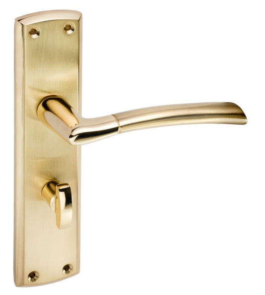 Tifosi Lever Bathroom Handle Polished/Satin Brass