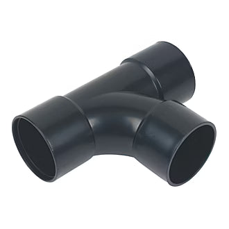 40mm Solvent Weld Swept Tee Black