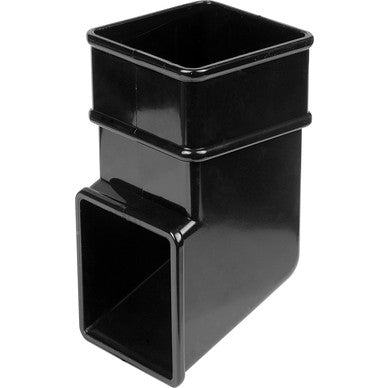 65mm Square Down Pipe Shoe Black