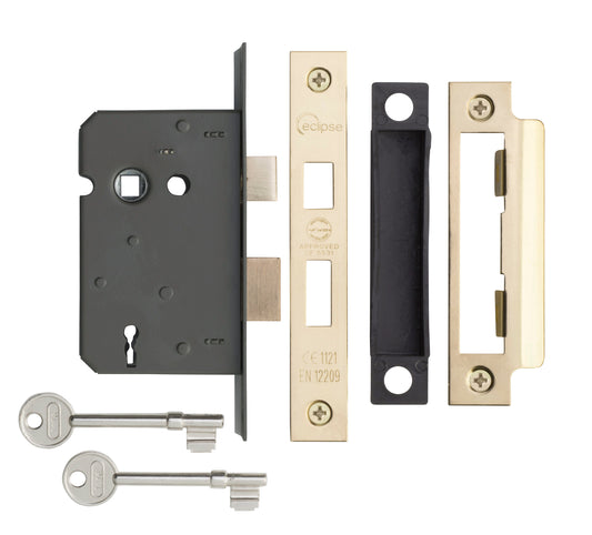 Eclipse 3L 63mm Sashlock CE Polished Brass