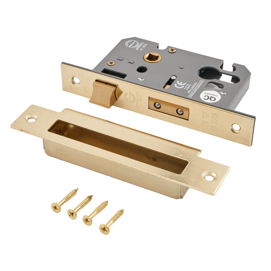 Eclipse 63mm Euro Profile Sashlock Brass
