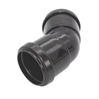 40mm Push Fit 135 Degree Bend Black