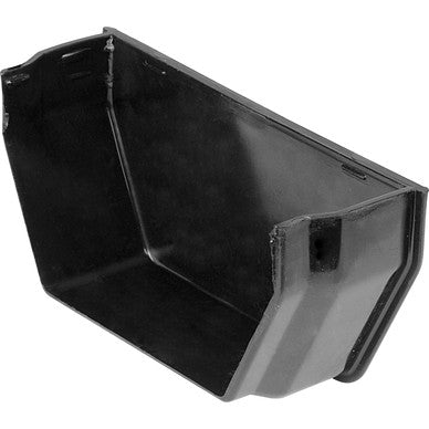 114mm Square Line Gutter Stop End Internal Black