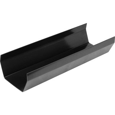 114mm Square Line Gutter 4m Black