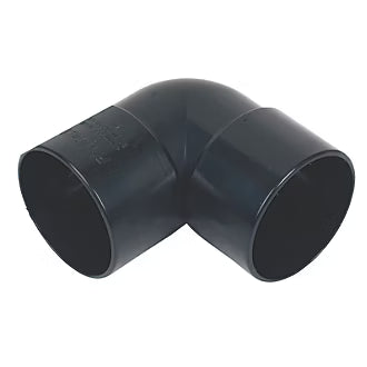 40mm Solvent Weld 90 Degree Knuckle Elbow Black