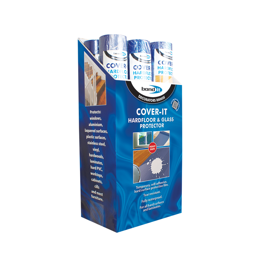 Bond It COVER-IT Adhesive HARDFLOOR & GLASS PROTECTOR 625mm x 25m