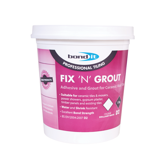 Bond It FIX 'N' GROUT - Ready Mix Tile Adhesive & Grout 1.5kg