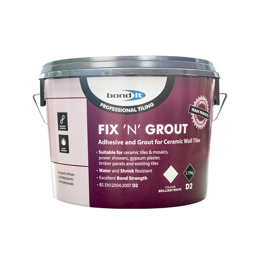Bond It FIX 'N' GROUT - Ready Mix Tile Adhesive & Grout 3.75kg