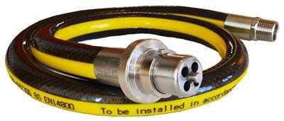 Salvus Straight Cooker Bayonet Hose 1/2" x 1.25m