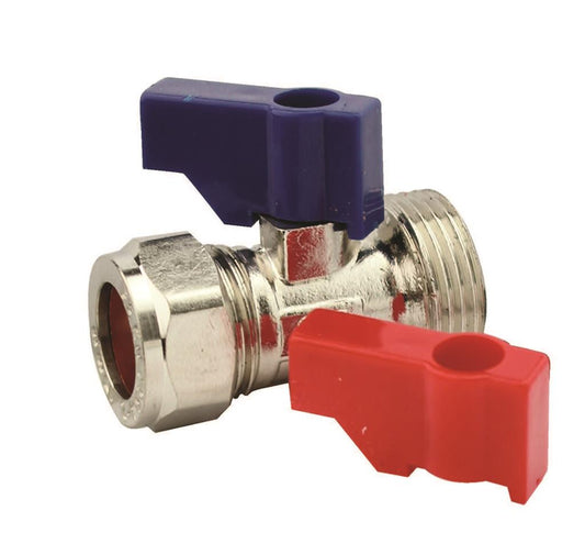 Straight Washing Machine Valve 15mm x 3/4"