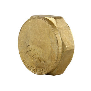 Brass Blanking Cap 22mm