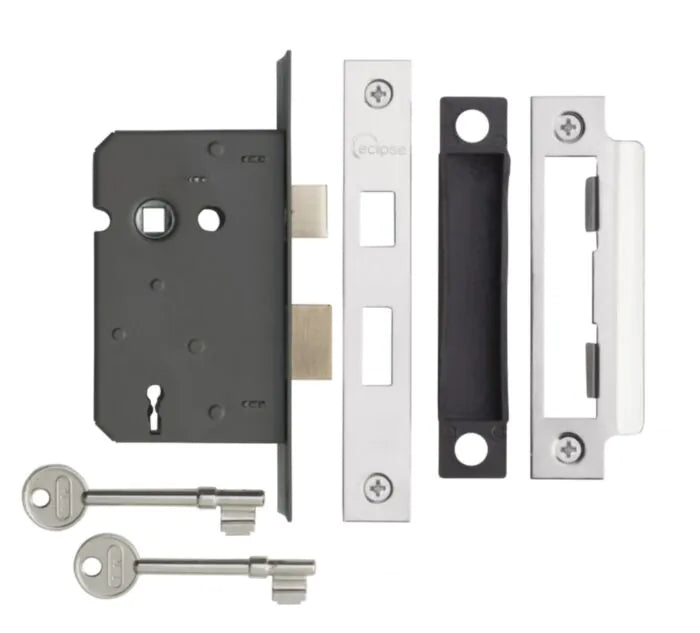 Eclipse 3 Lever Mortice Sashlock 63mm Chrome