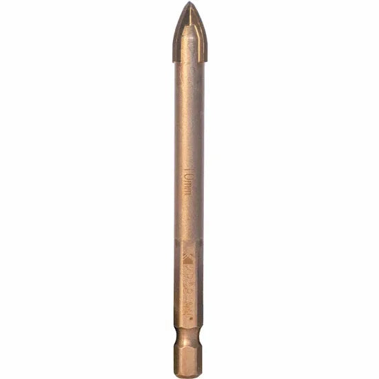 Krobahn Titanium Tile & Glass Drill Bit Cross Head - 10mm