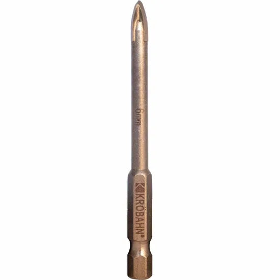 Krobahn Titanium Tile & Glass Drill Bit Cross Head - 6mm