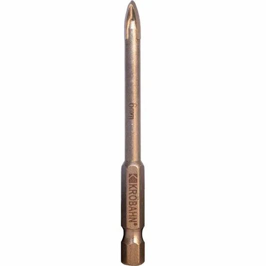 Krobahn Titanium Tile & Glass Drill Bit Cross Head - 6mm