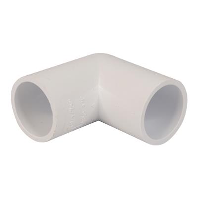 Overflow Solvent Weld 90 Deg Elbow White