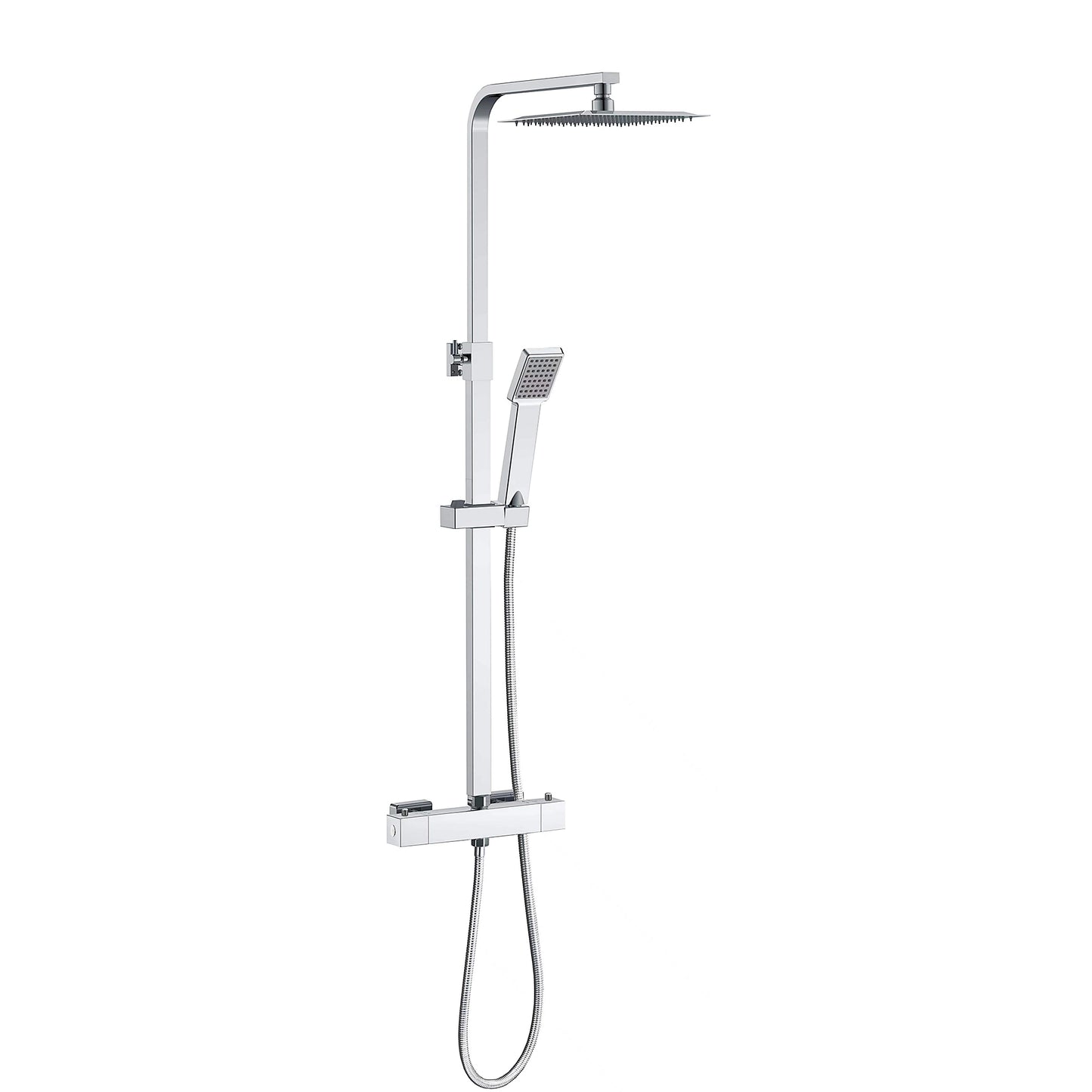 Chrome Square Thermostatic Shower Set