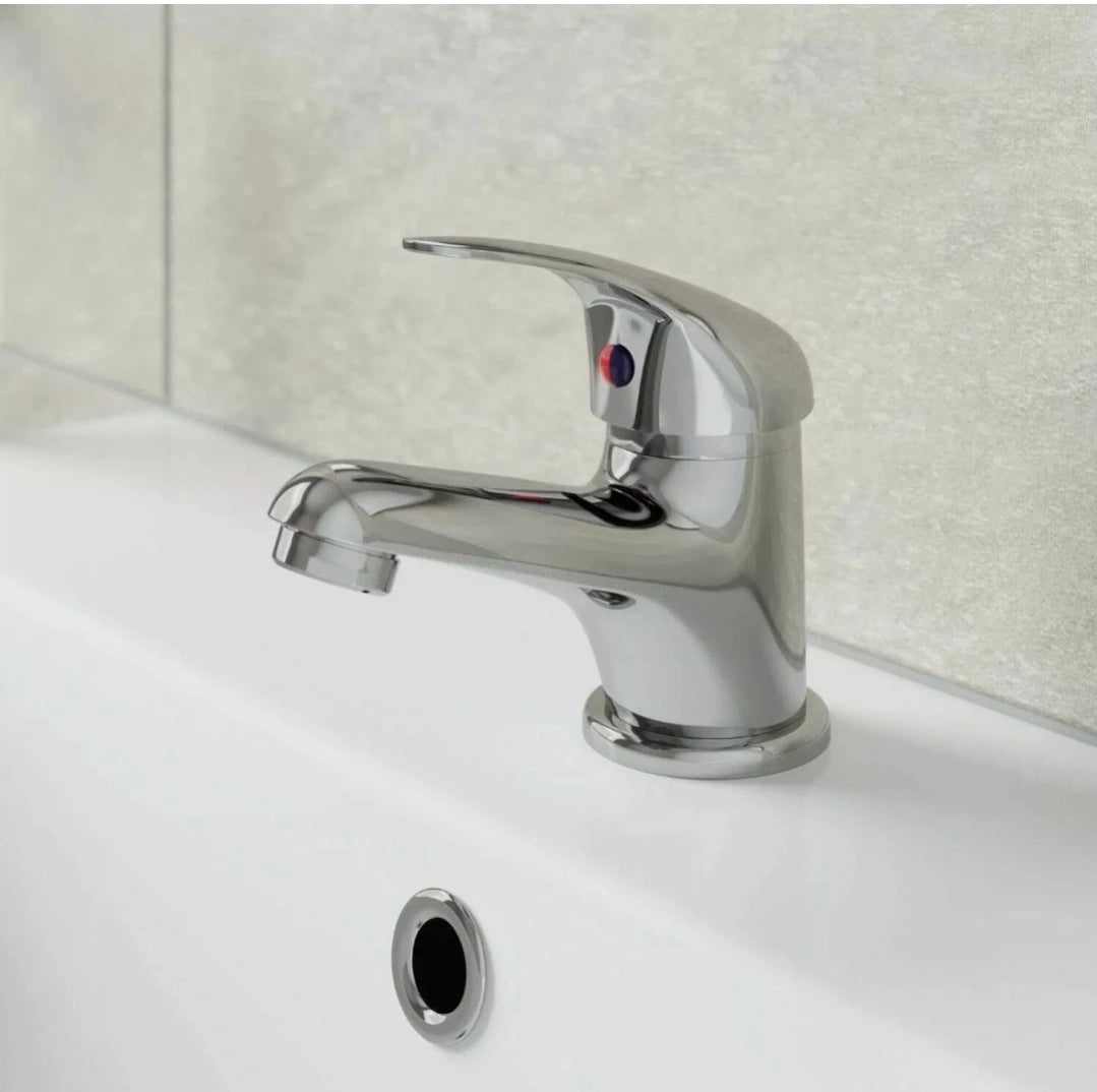 Basin Mixer Tap w/ Click Clack Waste and Flexi WRAS Approved