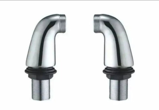 Pair of Chrome Deck Mounted Bath Filler Shower Mixer Tap Legs Adapter Extension