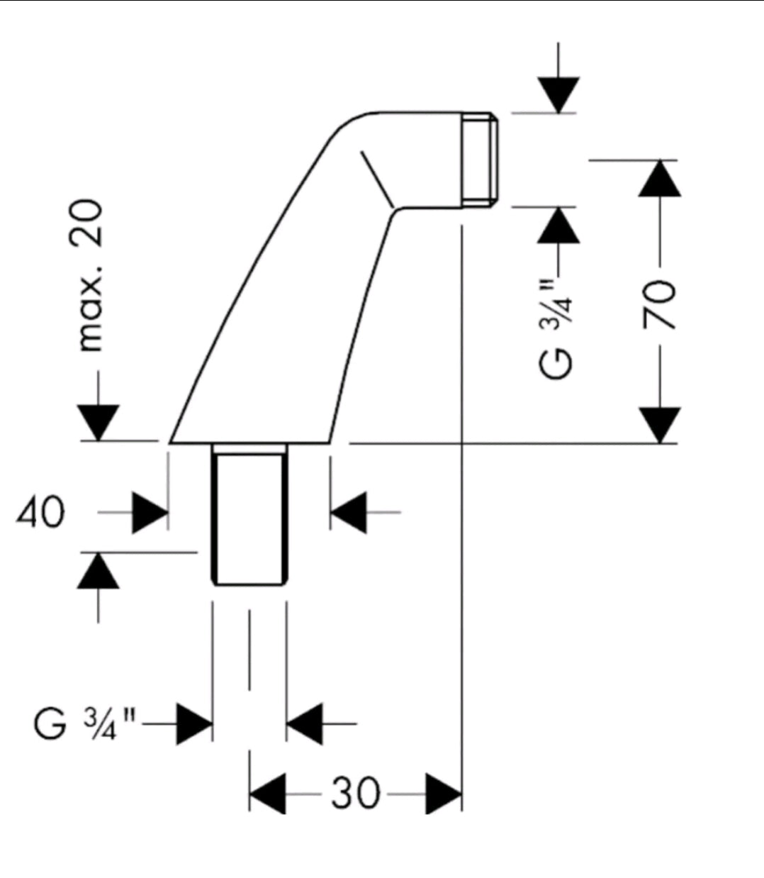 Pair of Chrome Deck Mounted Bath Filler Shower Mixer Tap Legs Adapter Extension