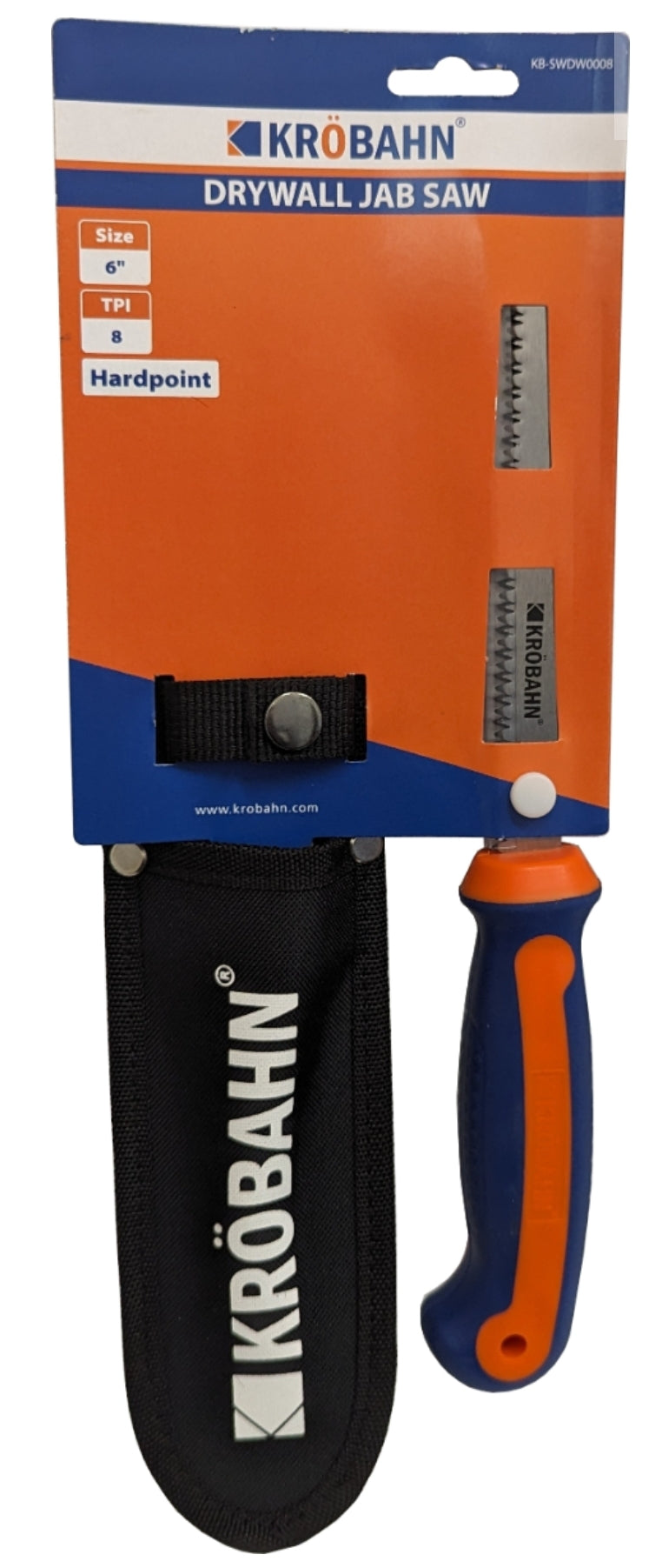 Krobahn 6" Drywall Jab Saw 8 tpi Hardpoint Double-edged