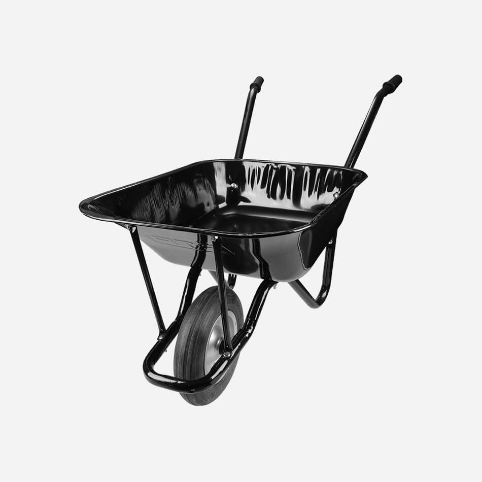 Puncture-Proof Wheelbarrow Black  85ltr