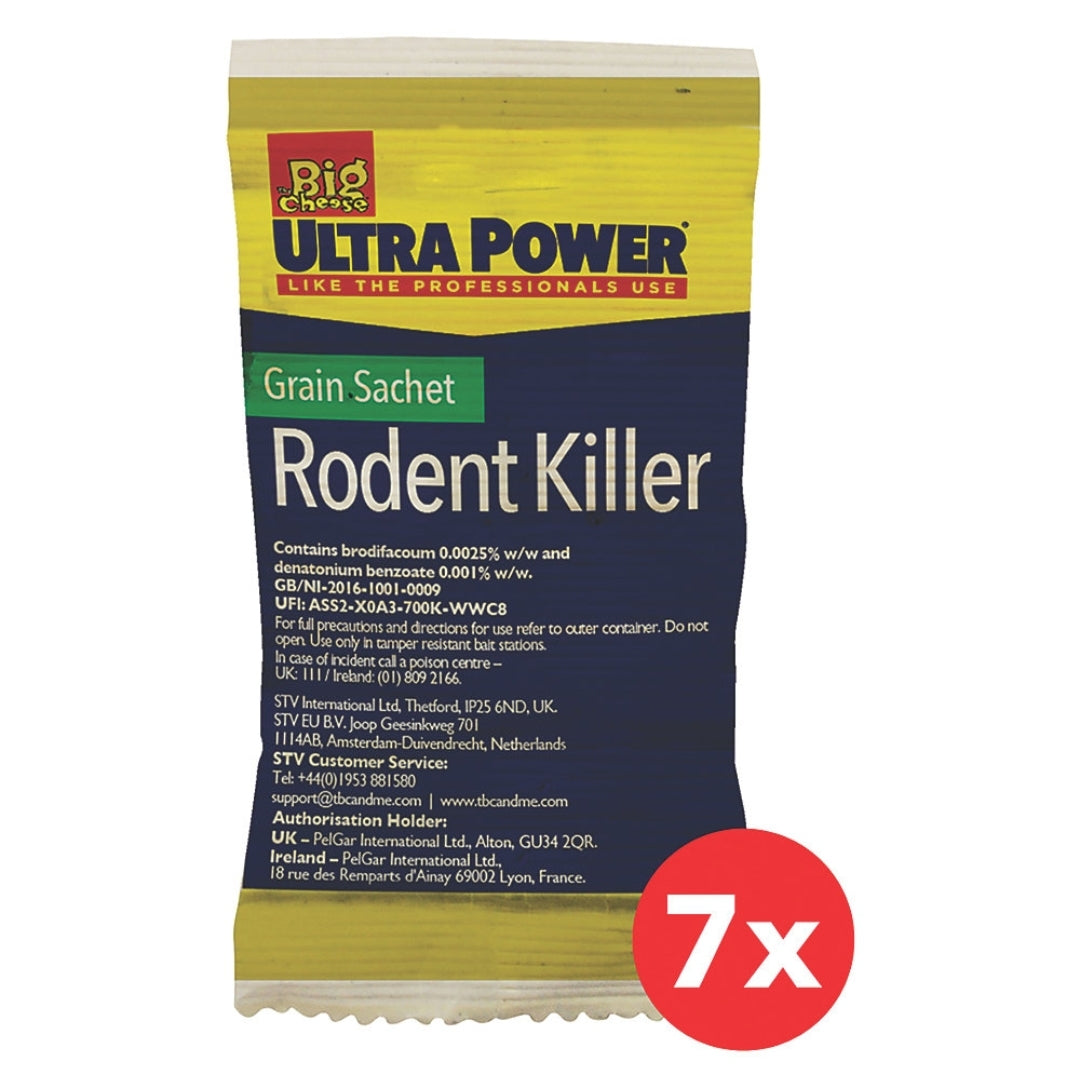 The Big Cheese Ultra Power Rodent Grain Sachet 20g 7 Pack