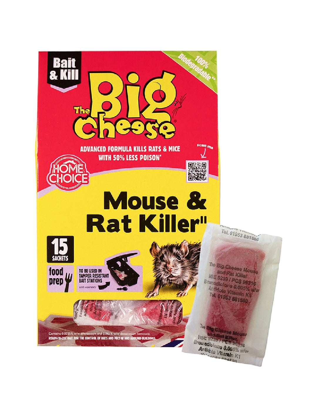 The Big Cheese Mouse & Rat Killer Pasta Sachets 10g