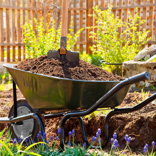 Puncture-Proof Wheelbarrow Black  85ltr