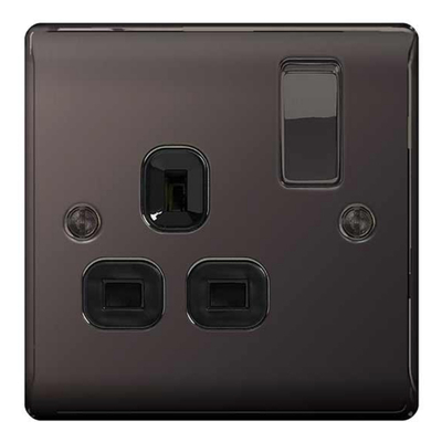 BG Nexus Metal Black Nickel Single Socket Black Insert