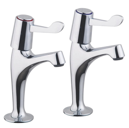Belfort Pillar Sink Taps Chrome - WRAS Approved