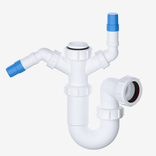 Viva 1½" Sink Trap with Twin 135° Nozzles